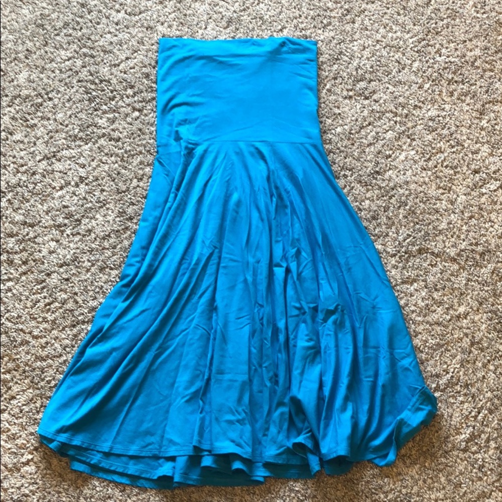 JCrew • Aqua Tube Flair Dress